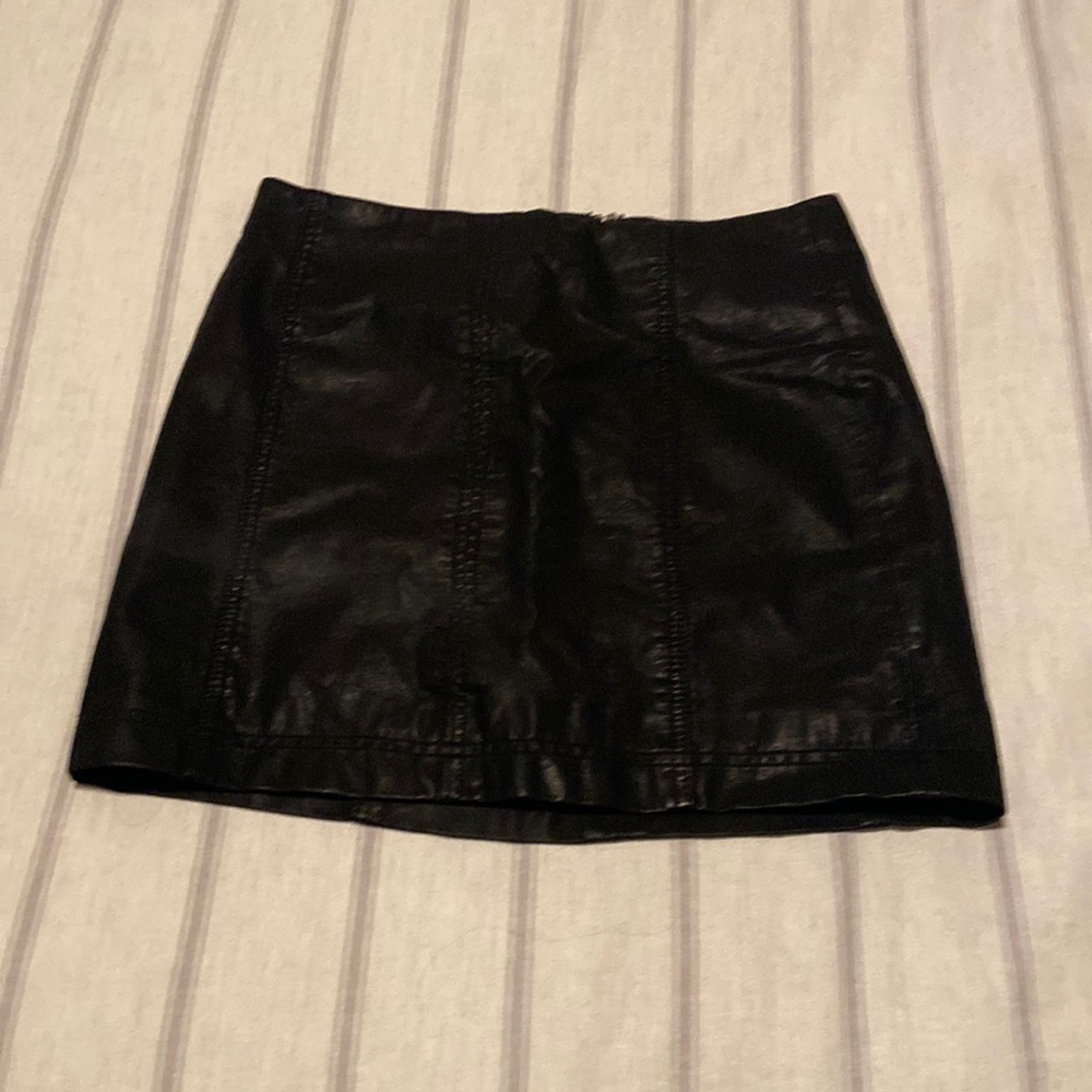 Free People Faux Leather Skirt